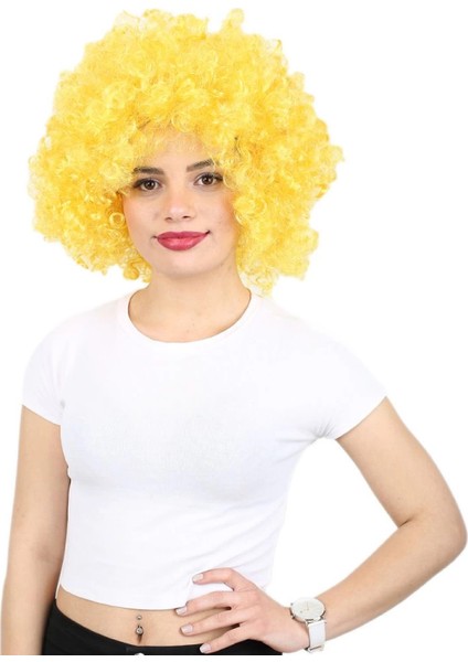 Animasyon Parti ve Palyaço Peruğu - Sarı fiyatları