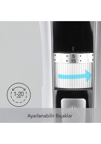 Şarjlı Ayarlanabilir Başlıklı Saç Sakal Traş Makinesi fırsatları