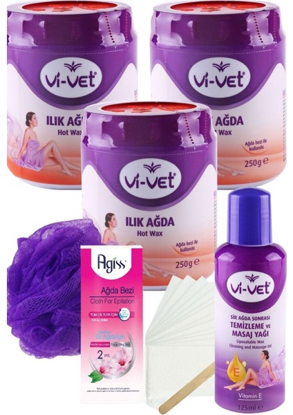 Ilık El Ağdası 3'lü Set, Yağ, Bez ve Lif ile El Bakımı Keyfi