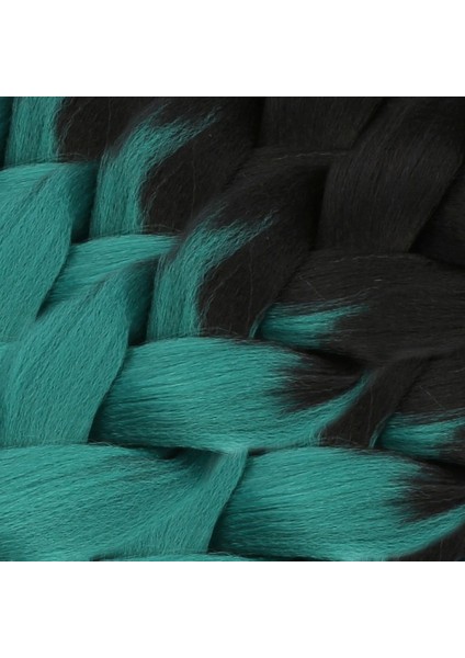 Afrika Örgülük Sentetik Ombreli Saç 100 Gr. - Siyah / Yeşil fiyatları