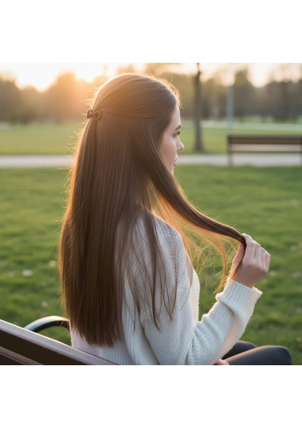 Fiber Sentetik Düz 8 Parça Çıt Çıt - Açık Kahve