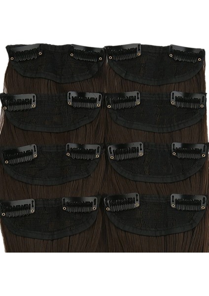 Fiber Sentetik Düz 8 Parça Çıt Çıt - Açık Kahve modelleri