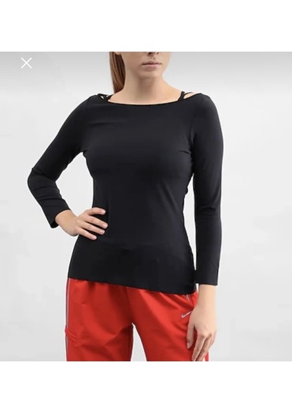 Yoga Luxe Training Long-Sleeve Uzun Kollu Siyah Kadın T-Shirt fırsatları