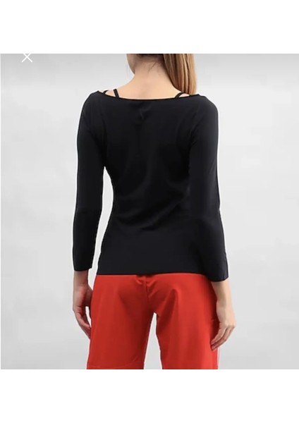 Yoga Luxe Training Long-Sleeve Uzun Kollu Siyah Kadın T-Shirt indirimleri