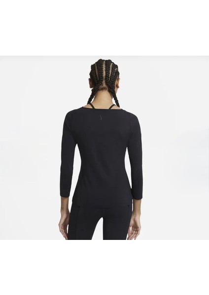 Yoga Luxe Training Long-Sleeve Uzun Kollu Siyah Kadın T-Shirt