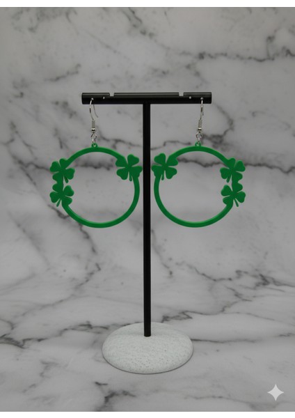 Çiçekli Halka Küpeler