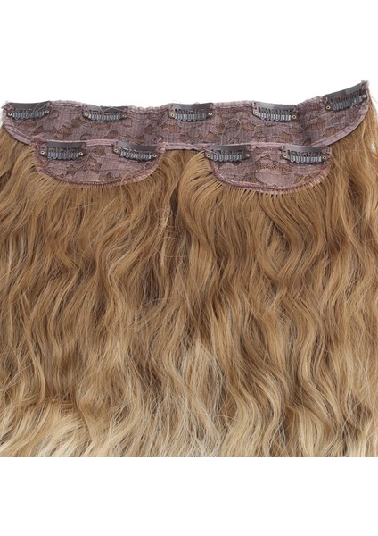 Fiber Sentetik Kabarık Dalgalı Yarım Ay + 2 Yan Çıt Çıt - Kumral Platin Ombreli modelleri