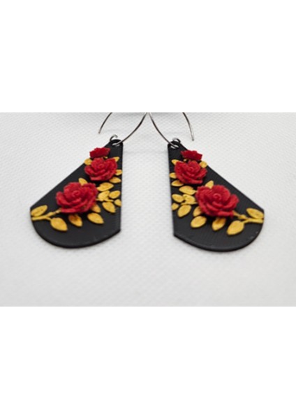 Çiçekli Gözyaşı Küpe