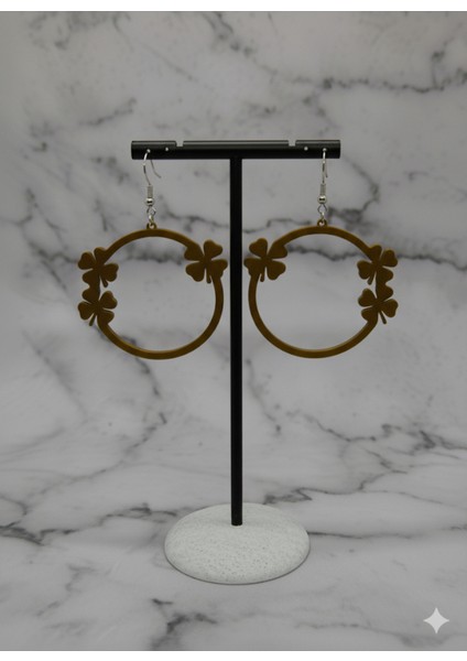 Çiçekli Halka Küpeler