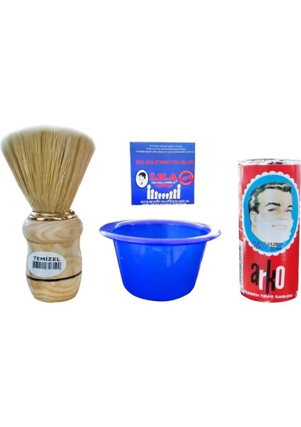 Eşsiz Tıraş Seti, Fırça, Sabun ve Şık Mavi Kase ile Kaliteli Bakım