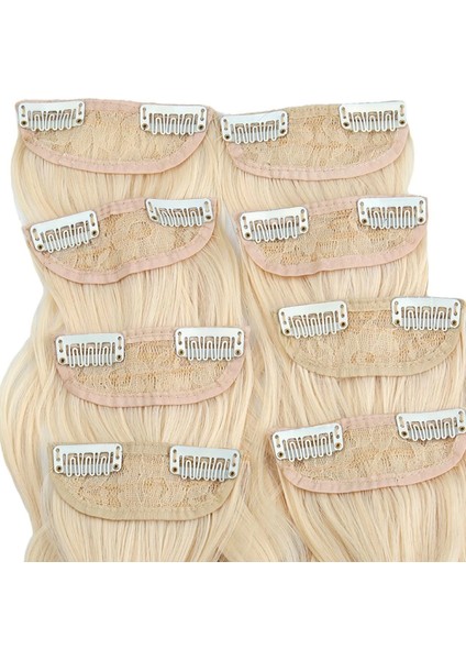 Fiber Sentetik Dalgalı 8 Parça Çıt Çıt - Platin modelleri