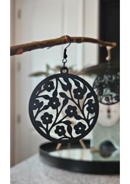 Büyük Halka Çiçek Küpe