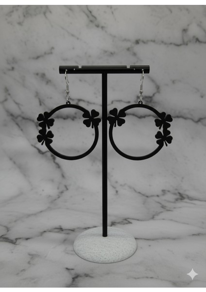 Çiçekli Halka Küpeler