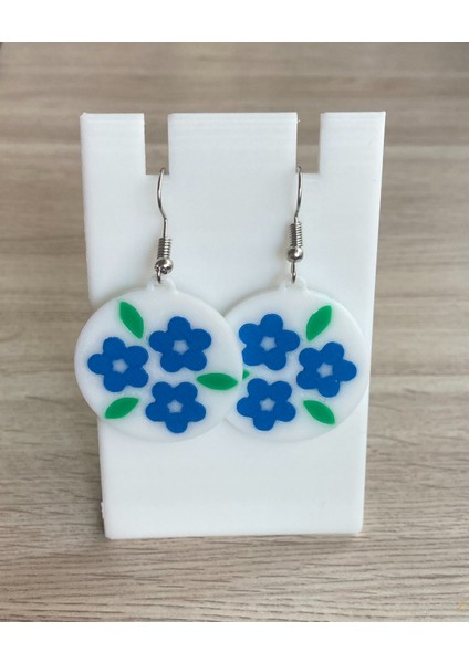 Çiçekli Daire Küpe