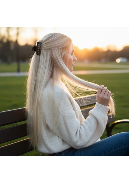 Fiber Sentetik Düz 8 Parça Çıt Çıt - Platin