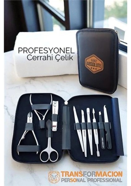 Modacar Manikür Pedikür Seti Profesyonel 304 Cerrahi Paslanmaz Çelik