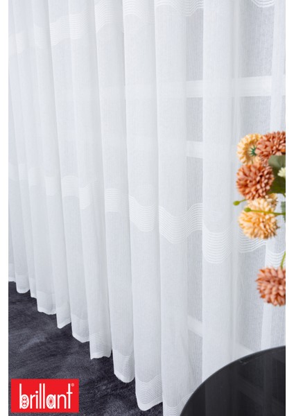 Keten Viktoria 1/3 Sık Pileli Ütü Istemez Kırışmaz Yeni Sezon Salon Oda Tül Perdesi