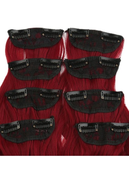 Fiber Sentetik Dalgalı 8 Parça Çıt Çıt - Kızıl modelleri