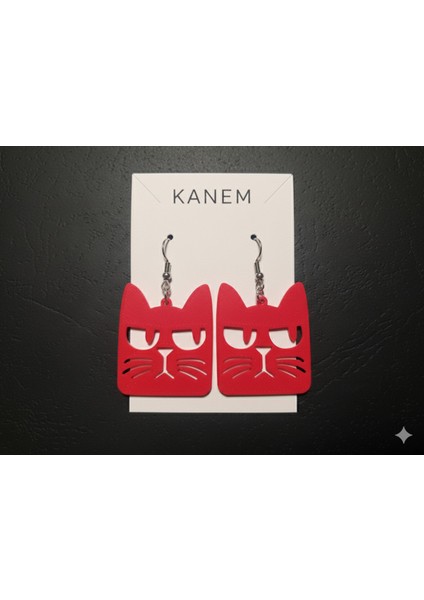 Kedi Temalı Küpeler