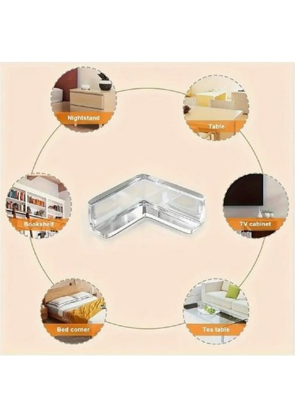 (10XADET) 1 Set Mobilya Köşe&bebek Güvenliği Şeffaf Kenarlık Koruması fırsatları