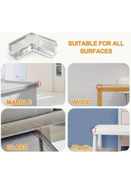 (10XADET) 1 Set Mobilya Köşe&bebek Güvenliği Şeffaf Kenarlık Koruması indirimleri