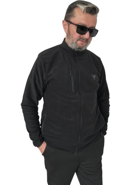 Polar Battal Büyük Beden Kadın Erkek Unisex Kapşonsuz Fermuarlı 3 Cepli Sweet