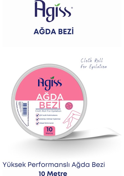 Rulo Ağda Bezi 10 M, Rahat ve Pratik Kullanımıyla Güzelliğinize Kolayca Ulaşın
