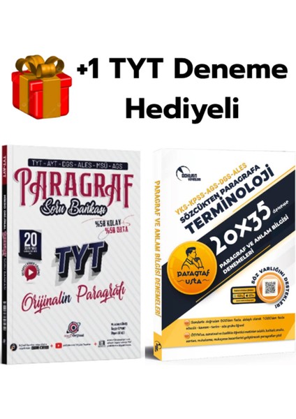 Orijinal 2026 Tyt Paragraf Soru Bankası ve Doktrin Terminoloji Paragraf 20X35 Deneme +1 Deneme