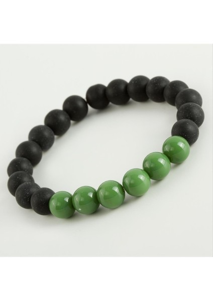 Ds-Derin Akik - Mat Onix Doğaltaş Bileklik-Yeşil fiyatları