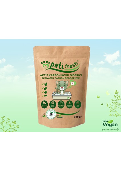 Doğal Aktif Karbon Kedi Kumu Koku Giderici 200 gr 3x Avantaj Paketi fiyatları