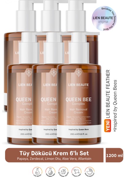 Doğal Tüy Dökücü Krem Seti, Unisex, 6'lı, Güçlü ve Hassas Formül