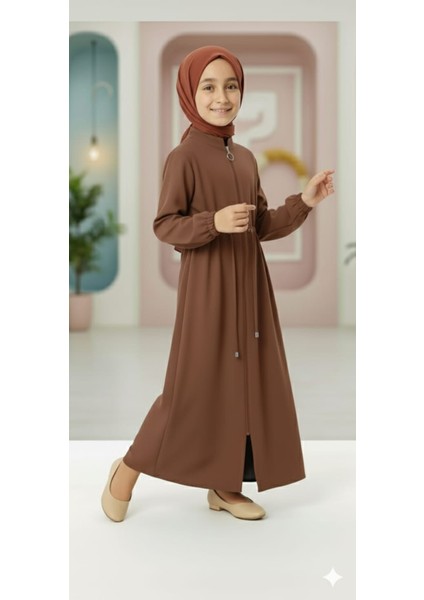 Medine Ipeği Beli Lastikli Bağcıklı Çocuk Ferace modelleri