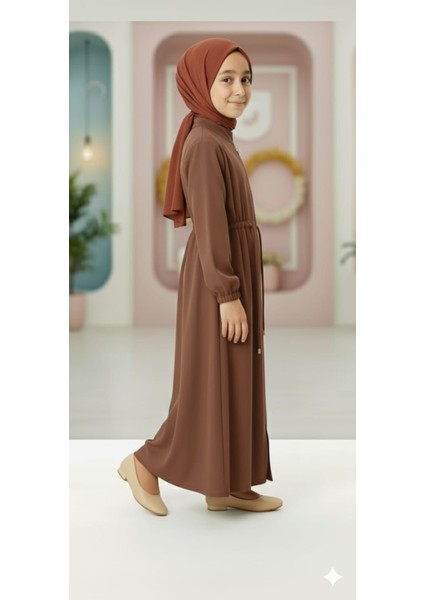 Medine Ipeği Beli Lastikli Bağcıklı Çocuk Ferace indirimleri