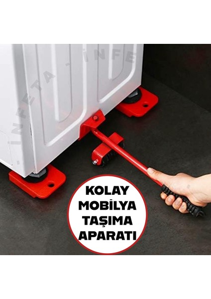 Tekerlekli Beyaz Eşya Mobilya Taşıma Aparatı Seti Mobilya Taşıma Kaydırma Krikolu