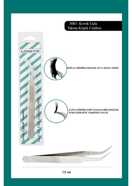 Kıvrık Uçlu Kirpik Takma Cımbızı, Güzel ve Doğal Görünüm Için Mükemmel Seçenek