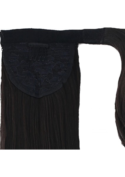 Bağlamalı Düz At Kuyruğu - Kahverengi indirimleri