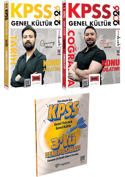 2026 Kpss Tarih Coğrafya Konu Anlatımı - 3 Deneme