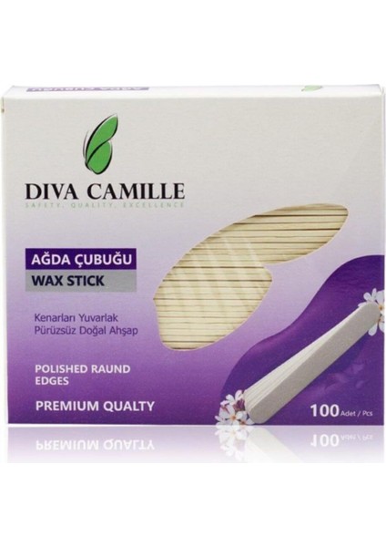 Diva Camille Ağda Spatula 100'LÜ, Pratik ve Kullanışlı Tasarım, Hijyenik Kullanım