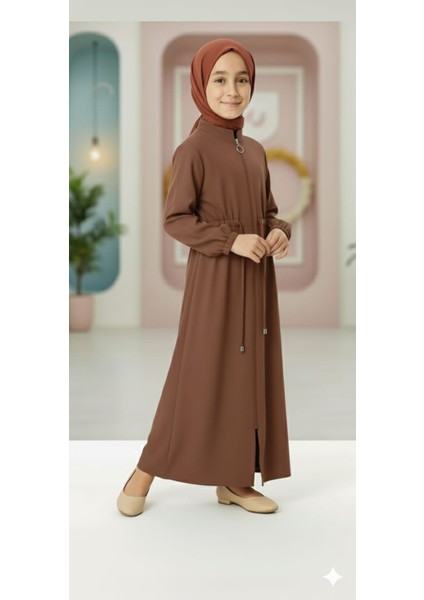 Medine Ipeği Beli Lastikli Bağcıklı Çocuk Ferace indirimleri