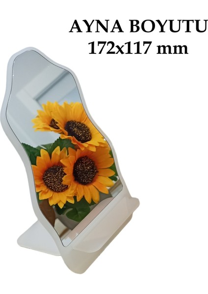 Makyaj Aynası, Masa Aynası, Dekoratif Ayna, Taşınabilir, De-Monte, SİMETRİK Şeffaf Beyaz Pleksi Tasarım, fiyatları