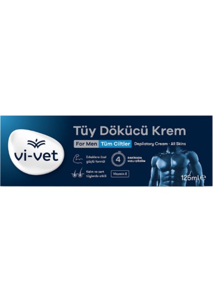 Yumuşak ve Pürüzsüz Cilt Için Tüy Dökücü Krem, 125 Ml, Erkekler Için Ideal Kullanım fiyatları