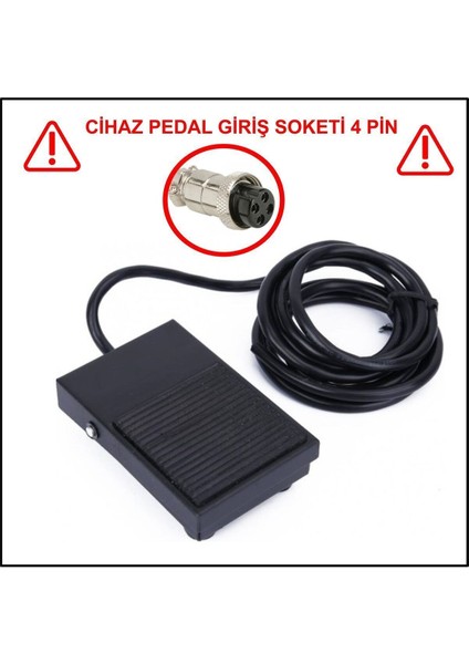 Iğneli Epilasyon Cihazı Ayak Pedalı, 4 Pinli, Güvenli ve Pratik Kullanım Sağlar