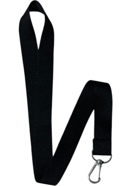 Siyah Renk Temalı Boyun Ipi Kart Askısı