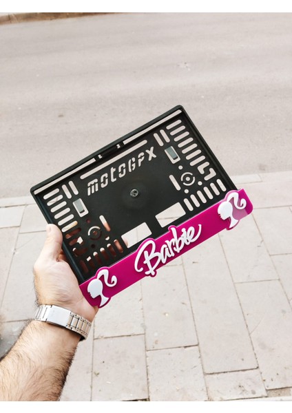 Motor Plakalık Barbie Takmatik Pleksi 3D Kabartma Kişiye Özel Lazer Kesim modelleri