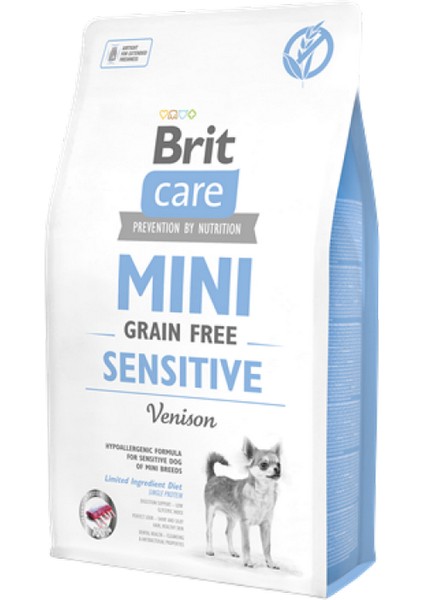 Ds-Derin Brit Care 2 kg Mini Irk Hassas Köpekler Için, Tahılsız, Hipoalerjenik Geyik Etli Kuru Mama