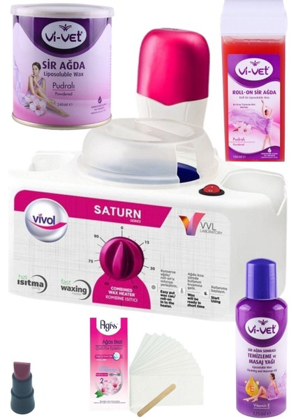 Pudralı Kartuş ve Konserve + Ağda Isıtıcı Seti 6'lı