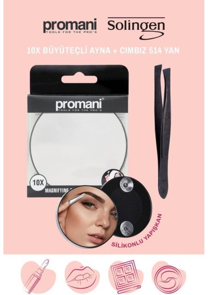 X10 Büyüteçli Ayna ve Yan Düz Cımbız Seti, Detaylı Inceleme Için Ideal