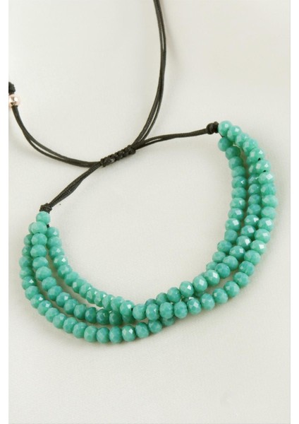 Ds-Derin Üçlü Kristal Bileklik-Yeşil