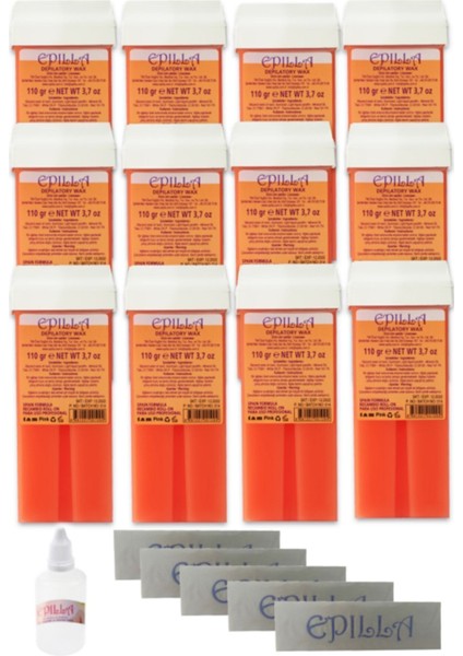 12'li Roll-On Ağda Kartuşu, Hassas Cilt, Pudralı, 11 Metre Ağda Bezi