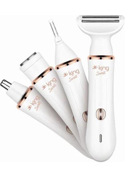 4'ü 1 Arada Epilatör Seti, Kaş, Burun, Vücut Kişisel Bakım Cihazı